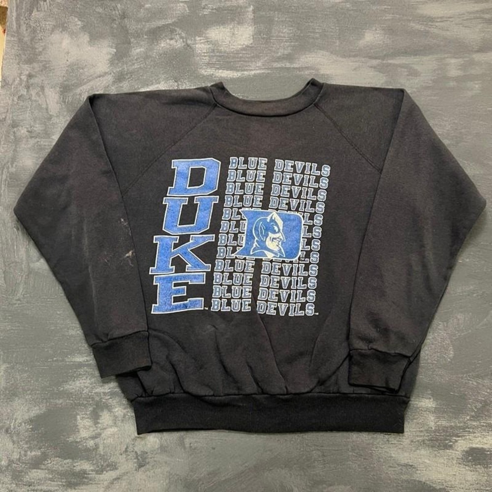 Vintage Duke Blue Devils‎ Sweatshirt Mens XL Black 1990s NCAA